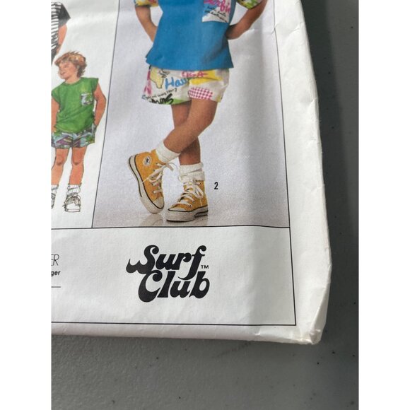 80s Simplicity 9182 Vintage Pattern Size A All Sizes Childs Pant Short Top UNCUT - Picture 3 of 8
